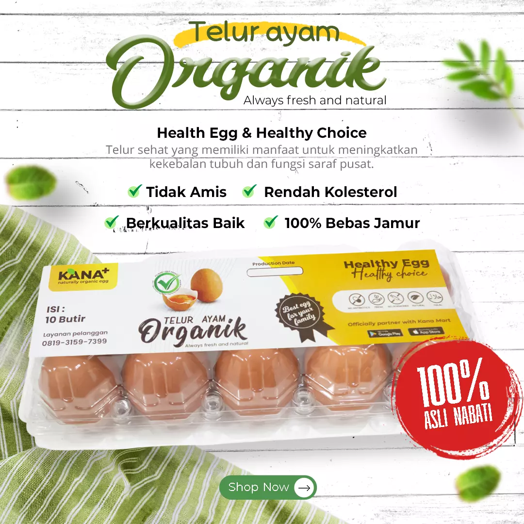 jual telur organik surabaya